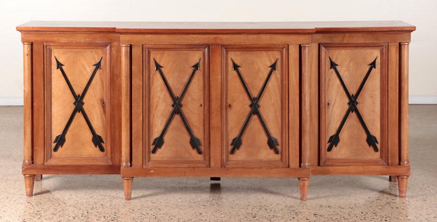 FRENCH WALNUT NEOCLASSICAL STYLE SIDEBOARD 1940 (1 of 8)
