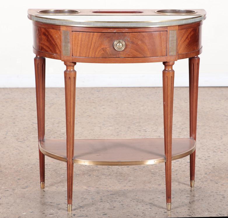 DEMILUNE MAHOGANY CONSOLE TABLE OR RAFRAICHIR (1 of 5)