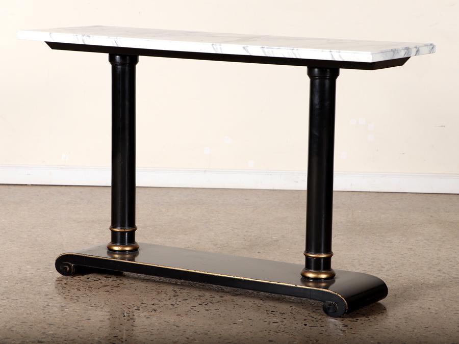 EBONIZED GILT CONSOLE MANNER OF JAMES MONT 1940 (1 of 5)