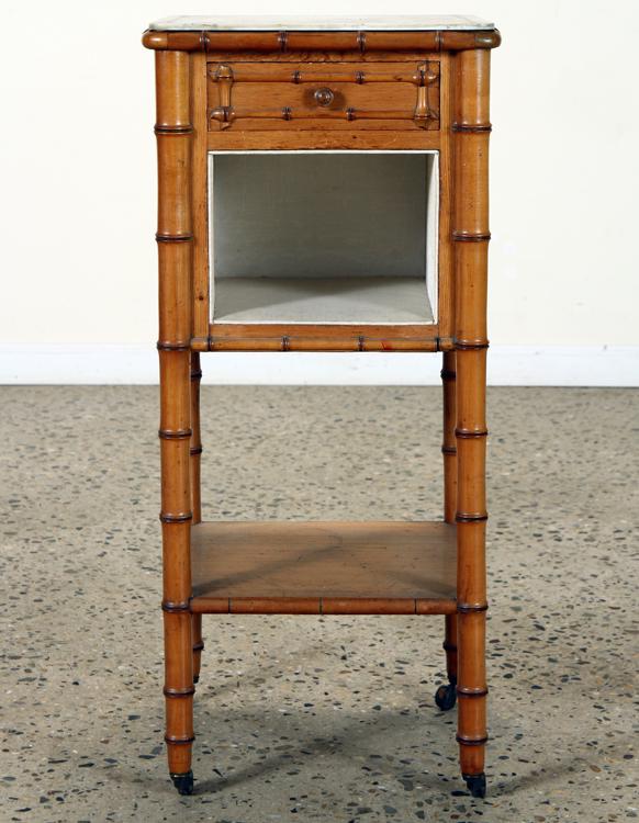 FRENCH FAUX BAMBOO NIGHT STAND CIRCA 1890 (1 of 6)