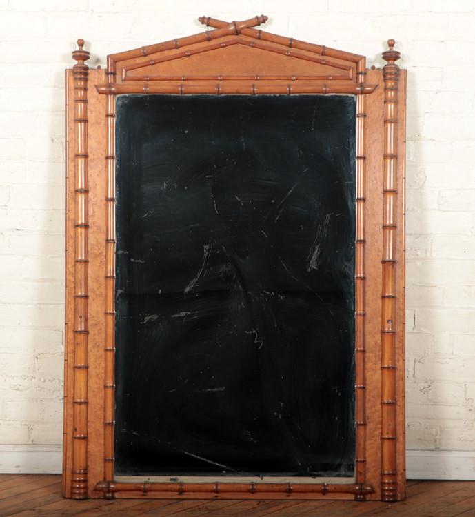 FRENCH FAUX BAMBOO MIRROR CIRCA 1890 (1 of 4)
