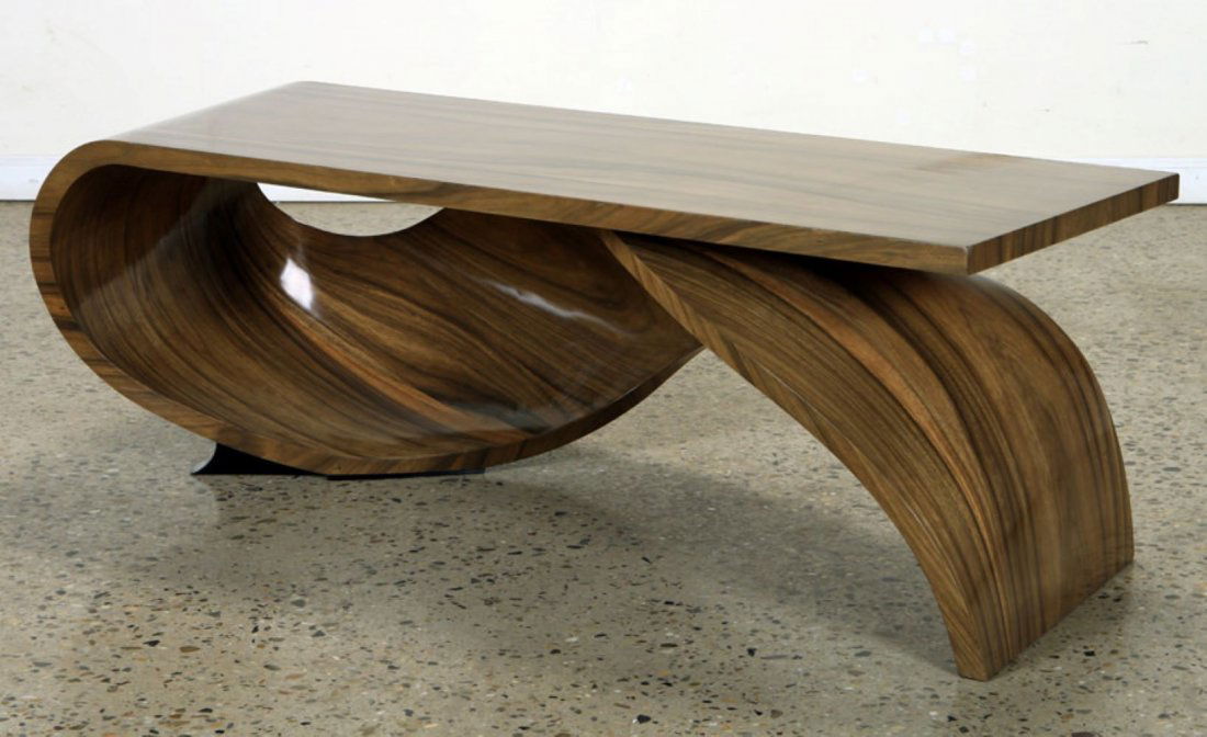 WAVE FORM ROSEWOOD BENTWOOD COFFEE TABLE (1 of 6)