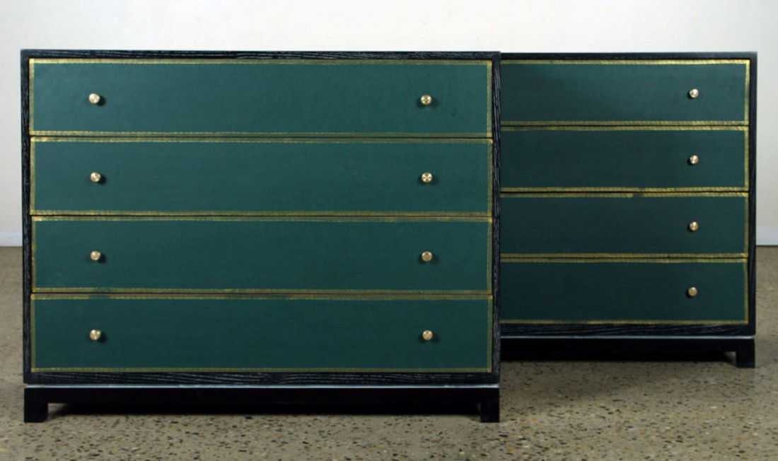 PAIR CERUSED OAK CHEST OF DRAWER MANNER PARZINGER (1 of 7)