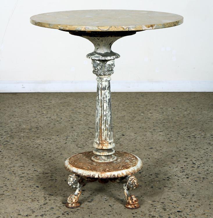 19TH C. CAST IRON NEOCLASSICAL STYLE GARDEN TABLE (1 of 5)
