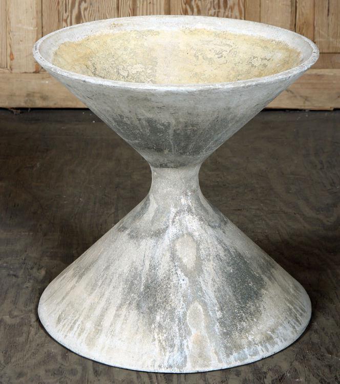 FRENCH CAST STONE HOURGLASS FORM PLANTER BY GUHL (1 of 3)