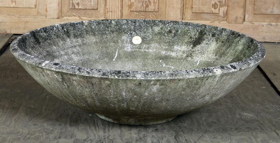 BOWLFORM FRENCH CAST STONE PLANTER MANNER OF GUHL (1 of 3)