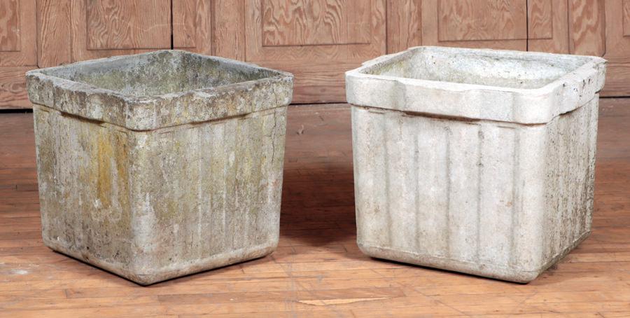 PAIR FRENCH CAST STONE PLANTERS MANNER WILLY GUHL (1 of 6)