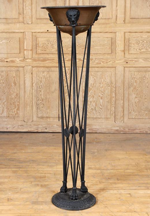 NEOCLASSICAL STYLE IRON AND COPPER PLANTER C.1920 (1 of 5)