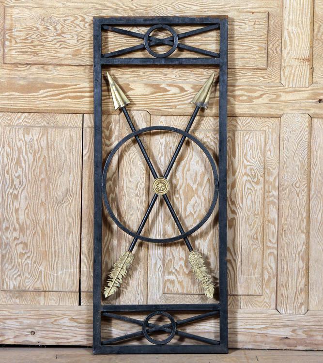 NEOCLASSICAL STYLE IRON PANEL WITH ARROWS (1 of 5)