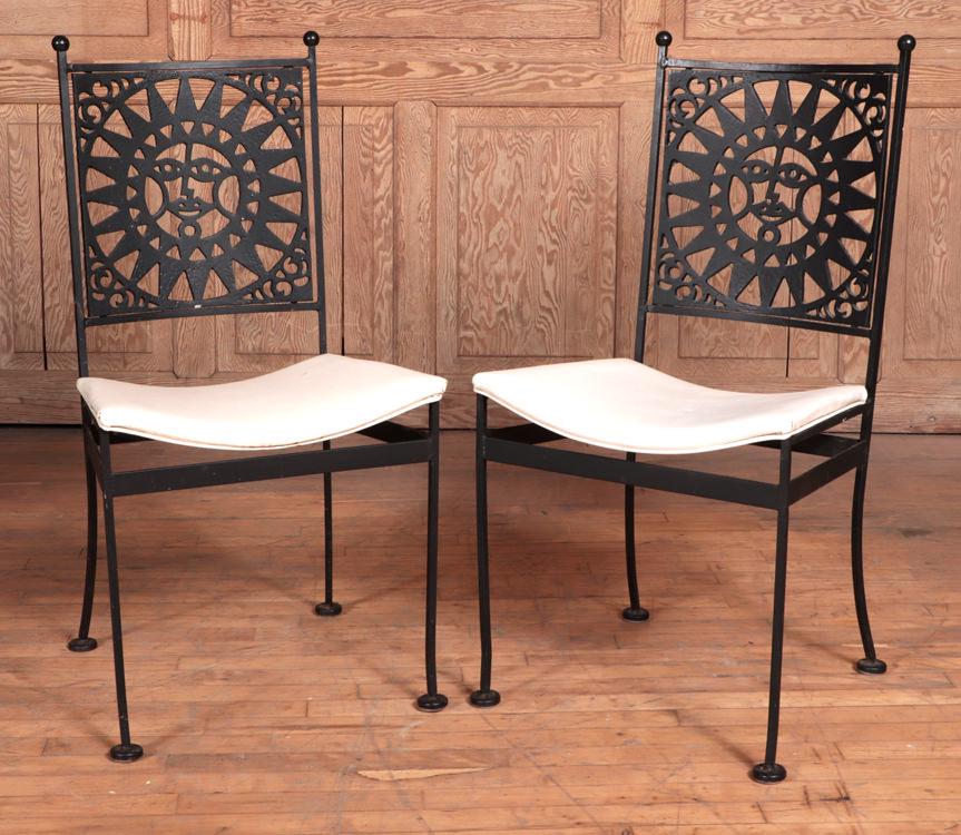 WHIMSICAL PAIR IRON CHAIRS BY ARTHUR UMANOFF (1 of 3)
