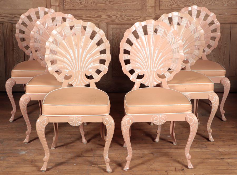 SET 6 ALUMINUM PATIO CHAIRS MANNER OF MOLLA (1 of 6)