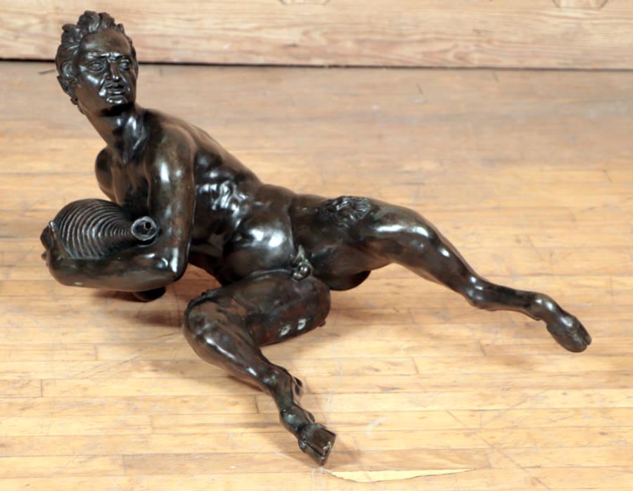 BRONZE SATYR FOUNTAIN FIGURE (1 of 8)