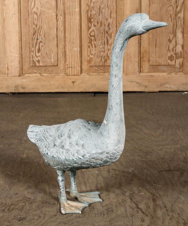 LEAD GARDEN FIGURE OF A GOOSE (1 of 4)
