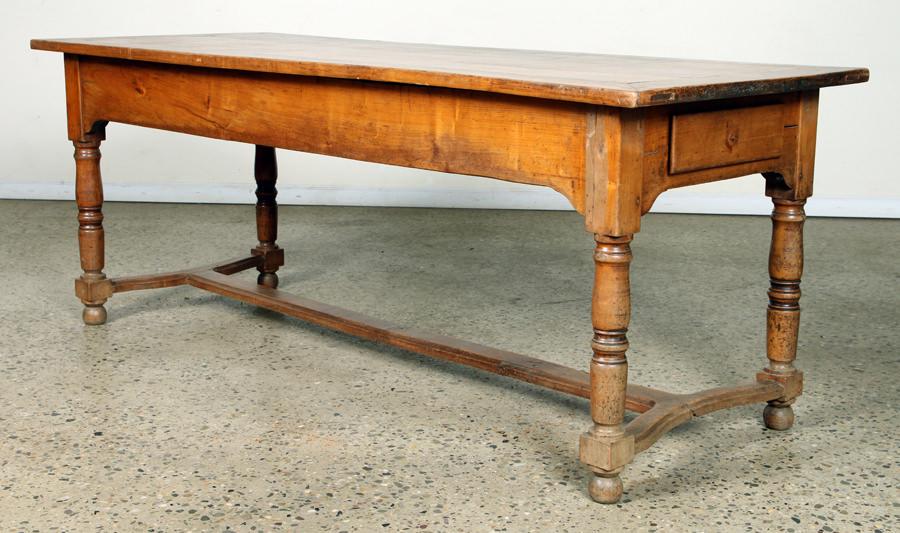 19TH C. FRENCH ARM TABLE TURNED LEGS (1 of 7)