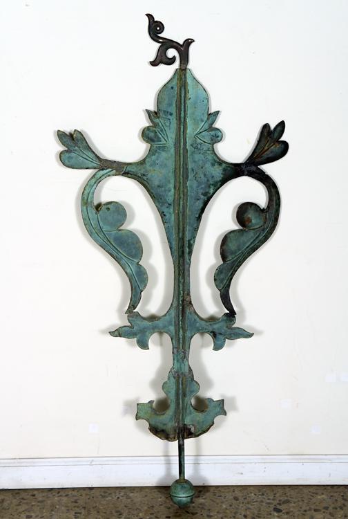 LATE 19TH CENTURY VERDIGRIS COPPER WEATHERVANE (1 of 6)