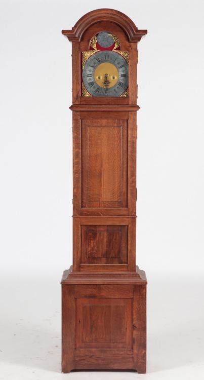 GERMAN GRANDFATHER CLOCK SOLID OAK CASE C.1800 (1 of 7)