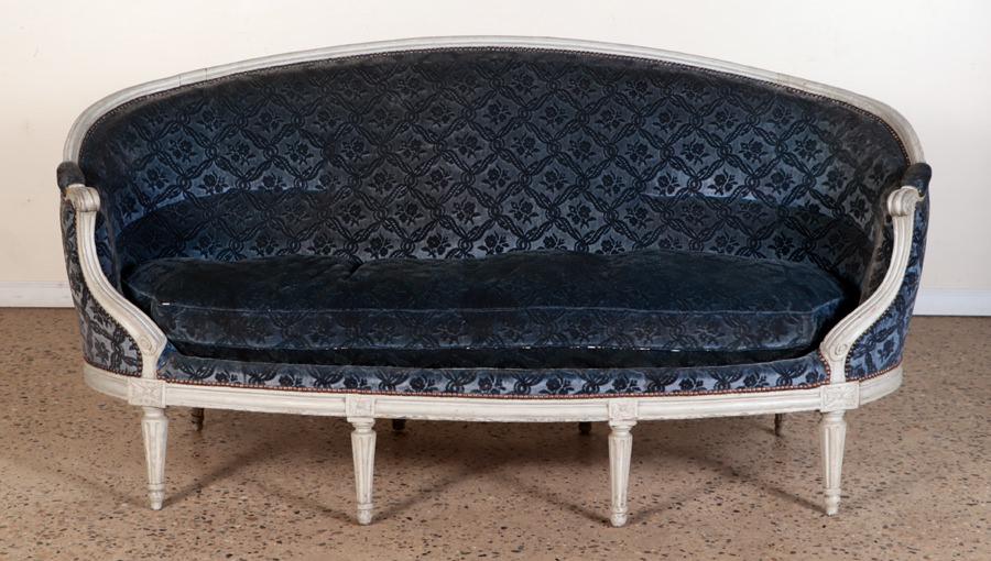 FRENCH 18TH C. PAINTED LOUIS XV 8 LEG SOFA (1 of 5)