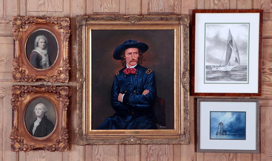 FIVE 19TH-20TH CENTURY FRAMED WORKS OF ART (1 of 9)