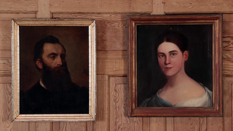 TWO 19TH CENTURY OIL ON CANVAS PORTRAIT PAINTINGS (1 of 5)