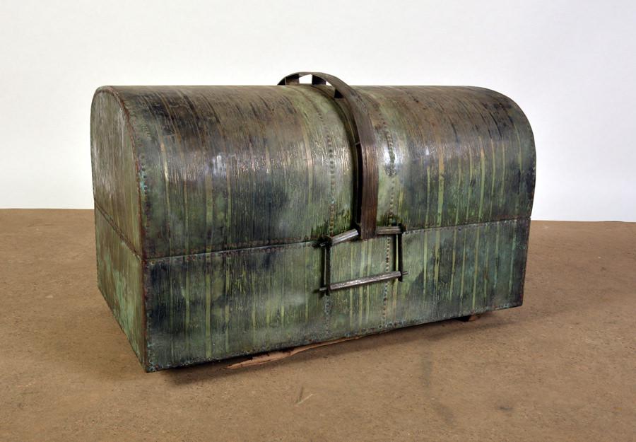 ITALIAN IRON TRUNK SIGNED BURKIELLARO C.1965 (1 of 7)