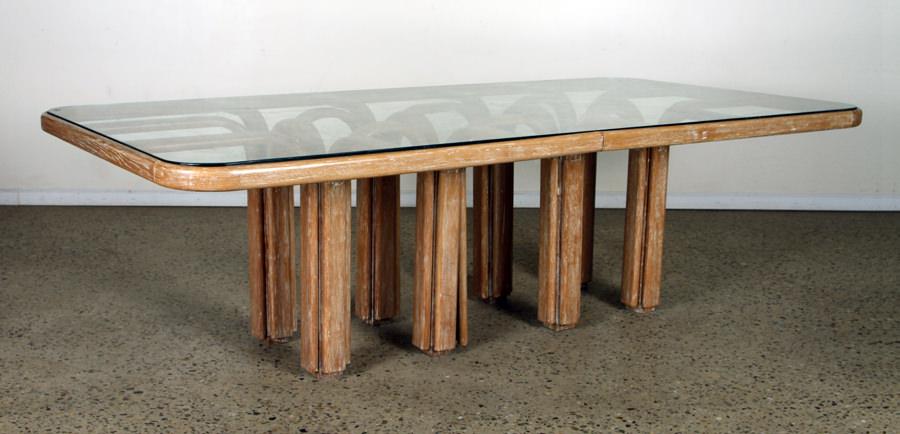 CERUSED OAK DINING TABLE C. 1960 (1 of 11)