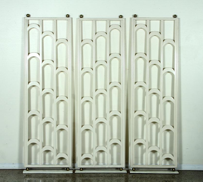 ART DECO STYLE 3 PANEL ROOM DIVIDER C. 1960 (1 of 5)