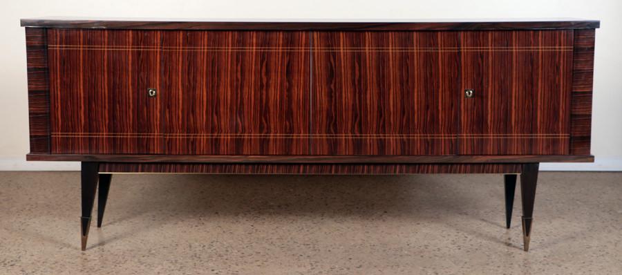 FRENCH MACASSAR EBONY SIDEBOARD 4 DOORS 1960 (1 of 10)