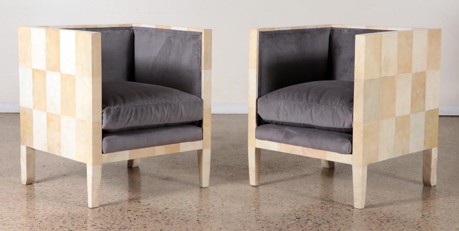 PR PARCHMENT CUBE CHAIRS JEAN MICHEL FRANK STYLE (1 of 6)