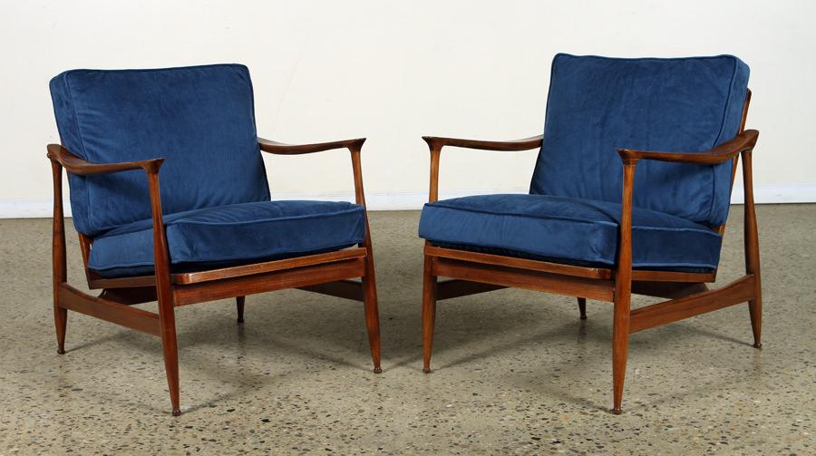 PAIR DANISH ARMCHAIRS C. 1950 (1 of 6)