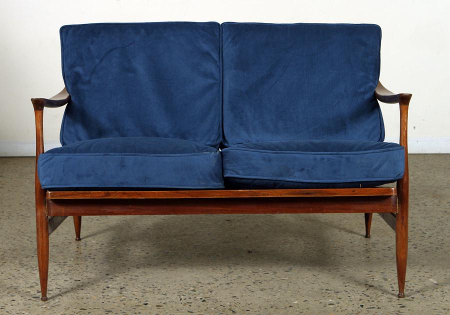 DANISH OPEN ARM SETTEE CIRCA 1950 (1 of 8)