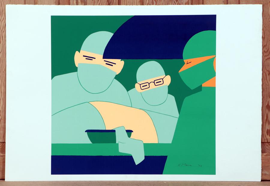 NICHOLAS MONRO SIX SCREEN PRINTS SIGNED NUMBERED: Nicholas Monro (British, B. 1936) Six screen prints, silkscreen on paper, each pencil signed and numbered circa 1970. Ht: 27.5" Wd: 40" (sheet size)