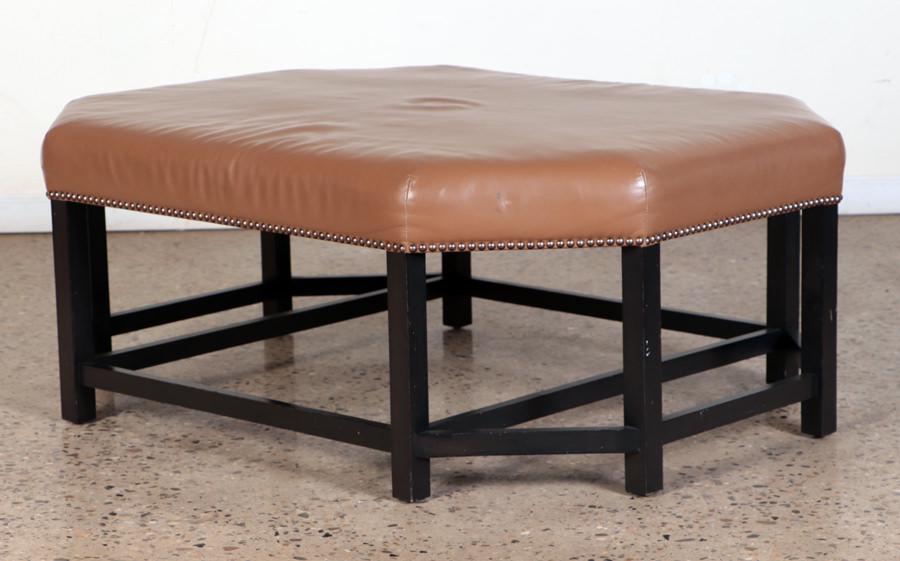 OVERSIZED LEATHER STOOL (1 of 4)