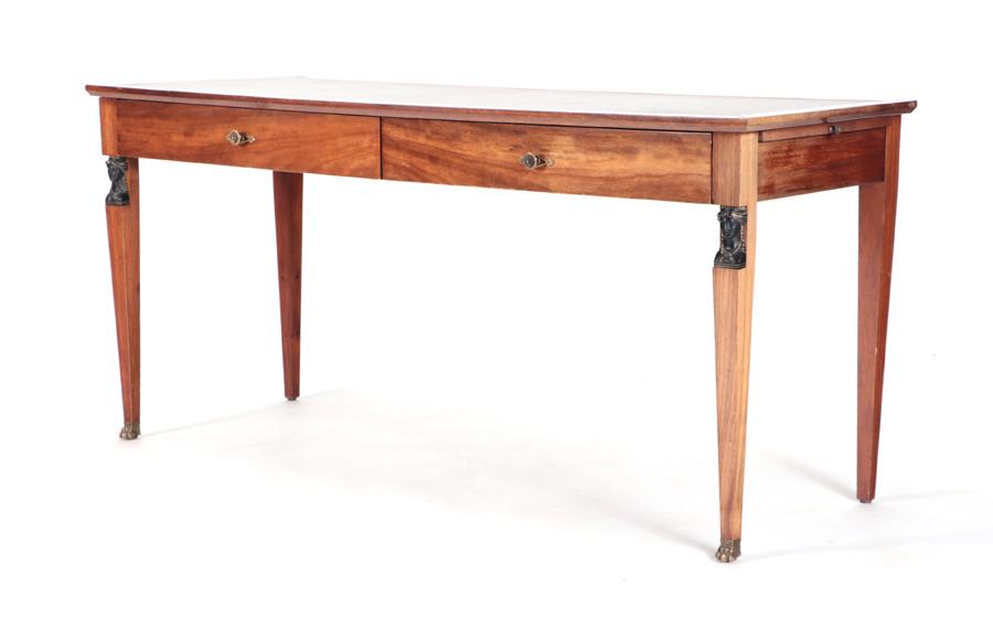 FRENCH MAHOGANY BRONZE MOUNTED WRITING DESK 1950 (1 of 6)