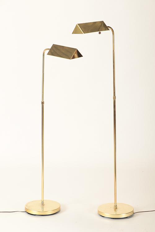 PAIR OF BRASS CHAPMAN STYLE FLOOR LAMPS (1 of 6)
