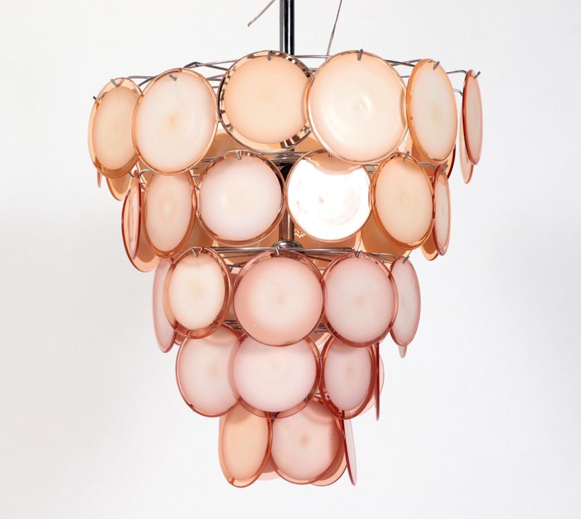 ITALIAN GLASS AND METAL CHANDELIER (1 of 4)