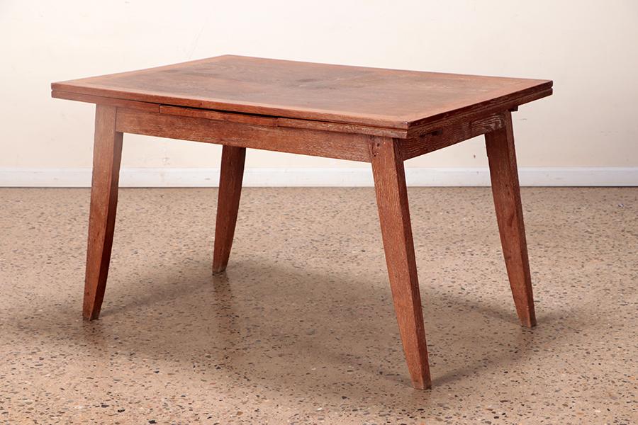 A FRENCH CERUSED OAK DINING TABLE CIRCA 1940 (1 of 5)