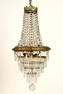 GILT METAL FRENCH WEDDING CAKE FORM CHANDELIER