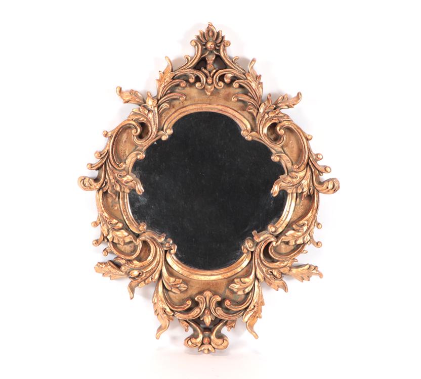 CARVED AND GILTWOOD MIRROR ROCOCO STYLE (1 of 4)