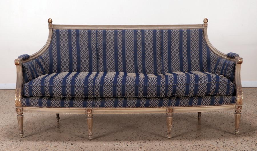 PAINTED GILT LOUIS XVI STYLE SOFA CIRCA 1940 (1 of 6)