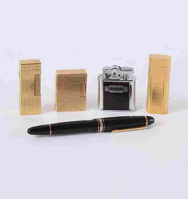 CARTIER DUNHILL DUPONT LIGHTERS MONT BLANC PEN (1389) on Nov 17, 2021
