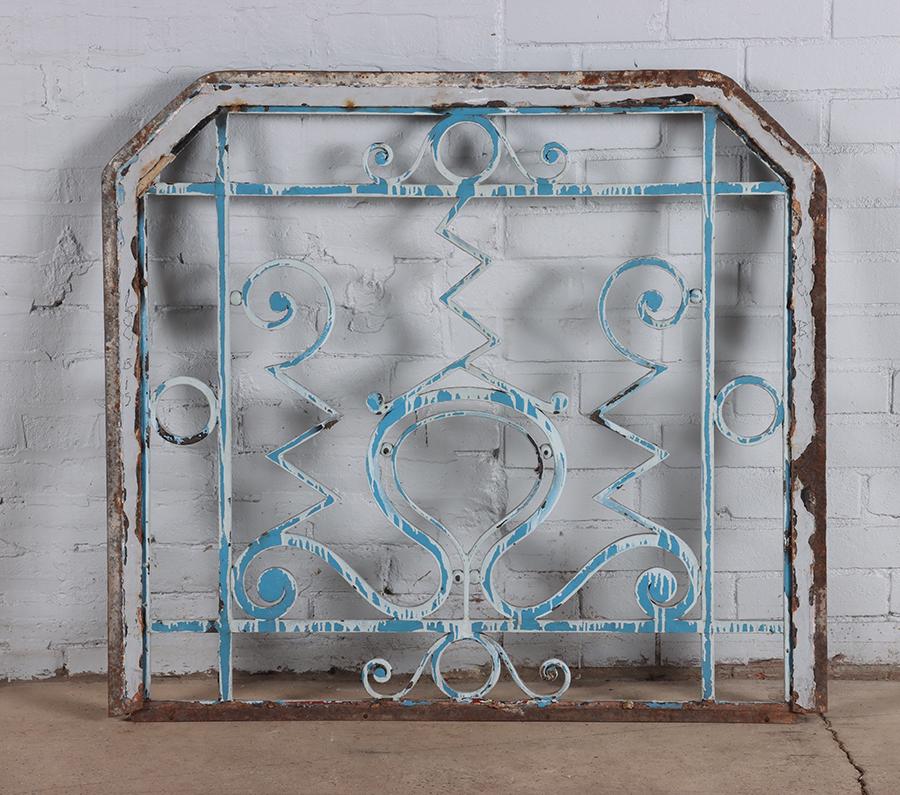 A SIX SIDED IRON PANEL CIRCA 1910 (1 of 8)