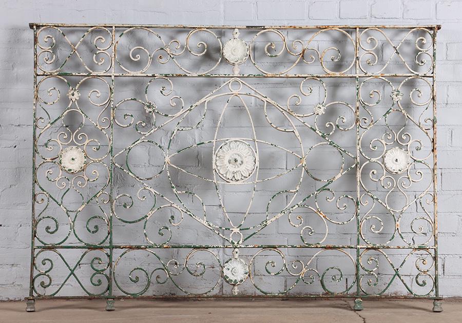 A WROUGHT IRON BALCONY PANEL CIRCA 1910 (1 of 9)