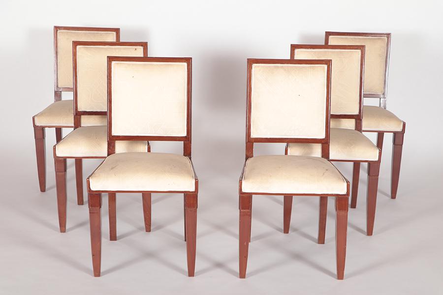 SET 6 FRENCH ART DECO DINING CHAIRS CIRCA 1935 (1 of 6)