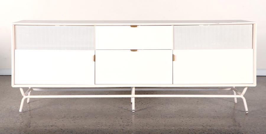 MID CENTURY MODERN IRON WOOD S (1 of 8)