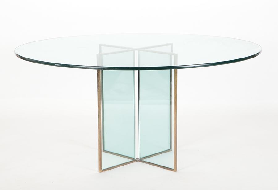 ITALIAN GLASS TOP TABLE (1 of 4)