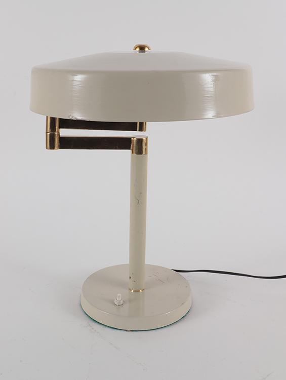 PAINTED IRON AND BRASS TABLE LAMP (1 of 5)