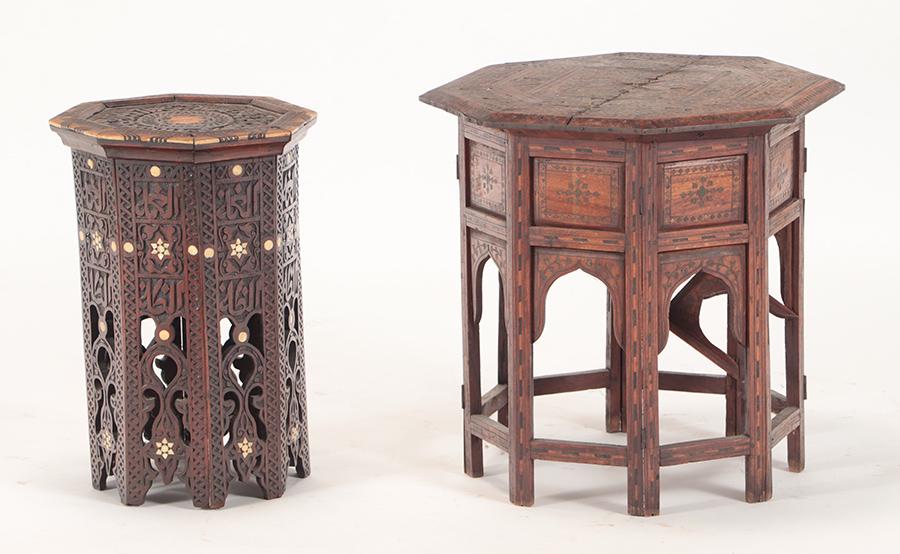 LOT OF 2 SYRIAN INLAID TABLES CIRCA 1900 (1 of 7)