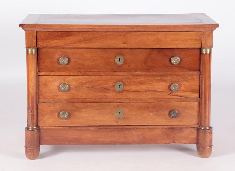 FRENCH EMPIRE WALNUT 19TH CENTURY DRESSER (1 of 6)
