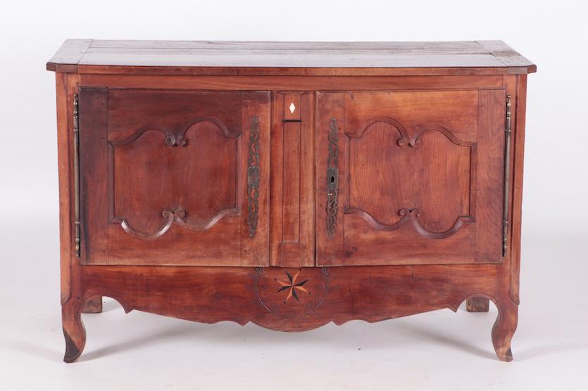 18TH CENT FRENCH WALNUT AND INLAID SERVER (1 of 7)