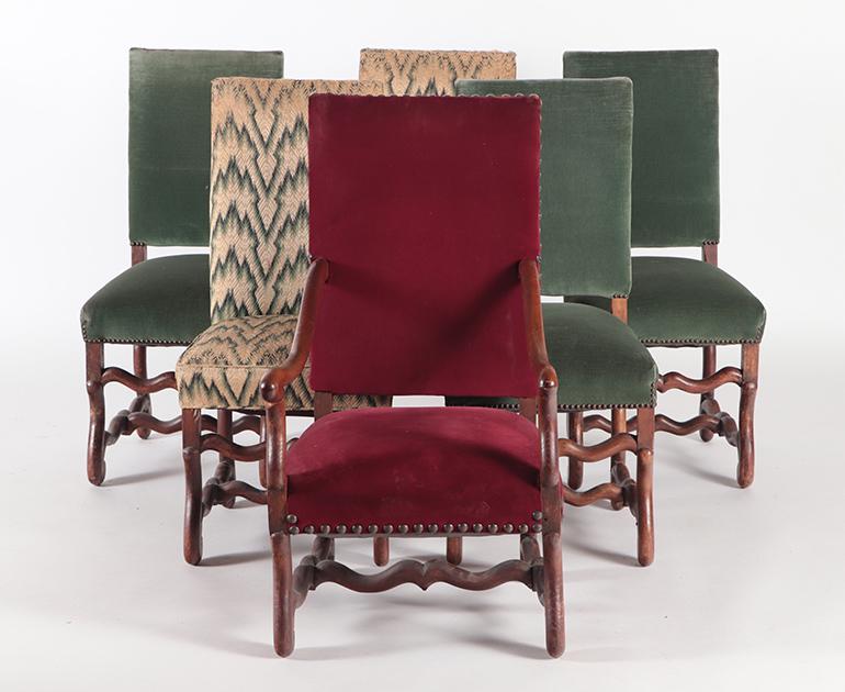SET 6 CONTINENTAL OAK DINING CHAIRS CIRCA 1900 (1 of 7)